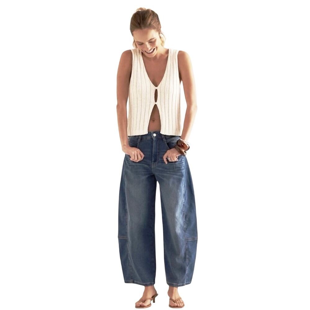ANTHROPOLOGIE PILCRO Women’s Kenna Midrise Heritage Barrel Jeans 32